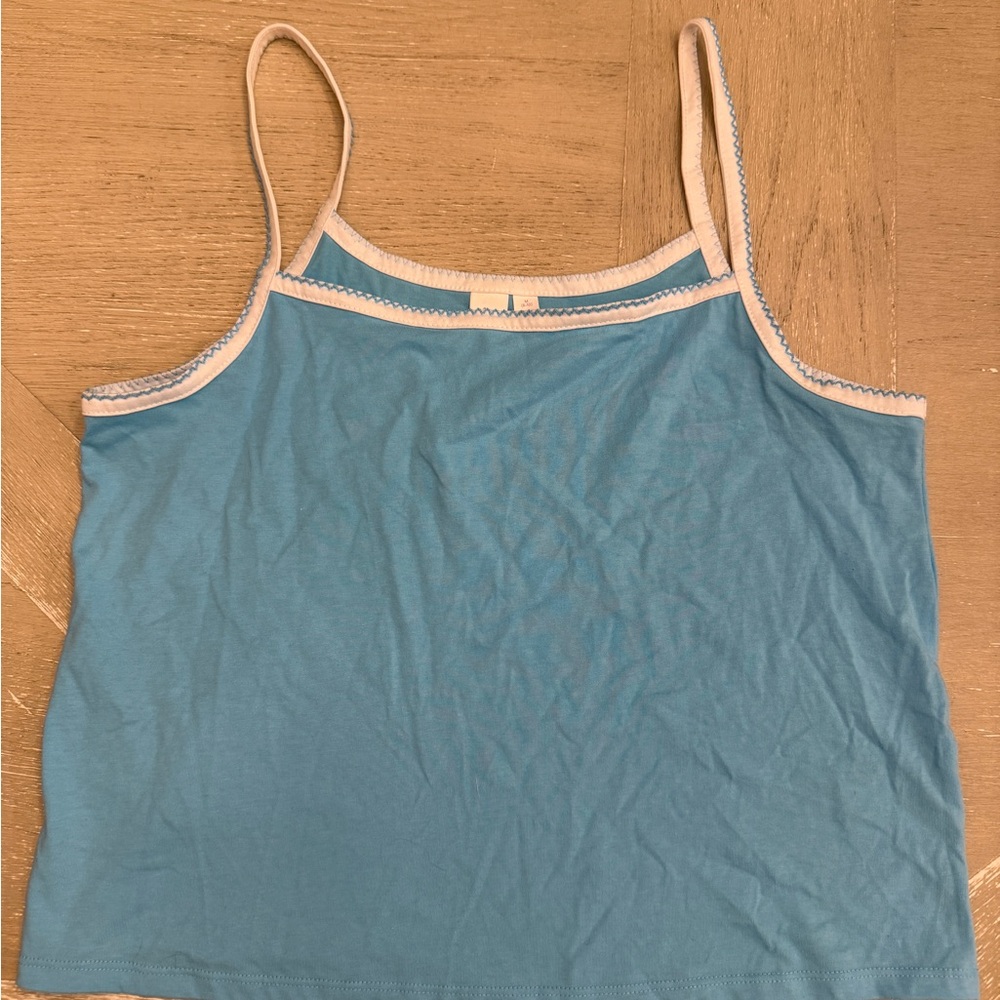 Soft Blue Spaghetti Strap Pajama Top